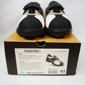 Lite 2623A Power Moc Golf Shoes US Mens 10.5 White/Black/Gray